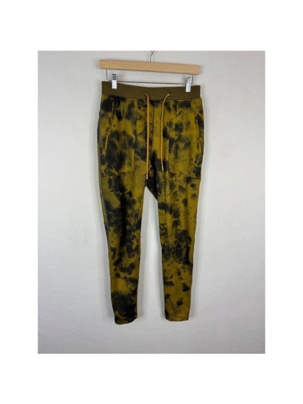 Lululemon Surge Jogger Gold Black Tie Dye Mesh Running Pants Mens Small